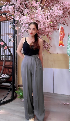 Quần Tây Ống Suông Dây Nơ ( Lưng Thun)