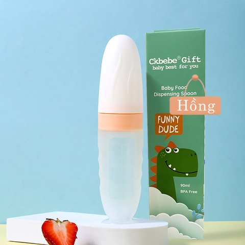 Bình thìa ăn dặm silicon cao cấp Ck Bebe