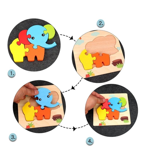 Tranh ghép gỗ nổi 3d (15*15cm)