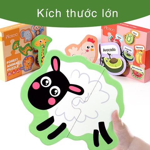 Bộ ghép hình kích thích trí thông minh piosoo 7 chủ đề