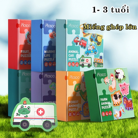 Bộ ghép hình kích thích trí thông minh piosoo 7 chủ đề