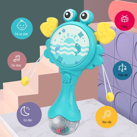 Xúc xắc con cua phát nhạc có đèn