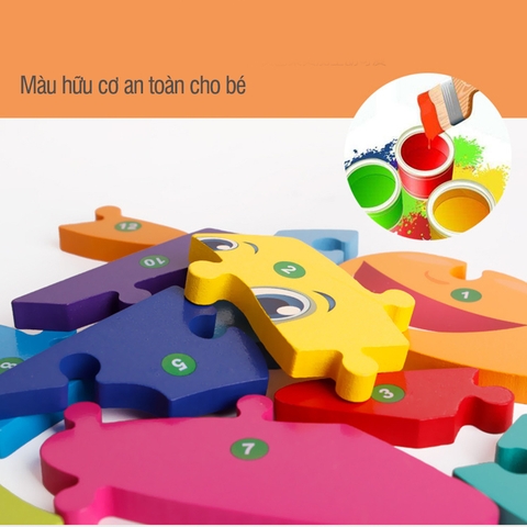 Tranh ghép gỗ cho bé hình thú