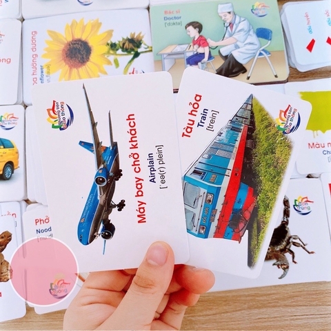 Thẻ học thông minh song ngữ cho bé 16 chủ đề 416 thẻ