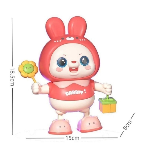 Đồ Chơi Thỏ Nhảy Múa Có Nhạc Có Đèn Và Di Chuyển Vui Nhộn Dành Cho Bé Trai Và Bé Gái