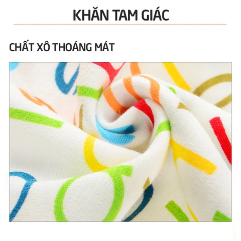 Khăn yếm tam giác cúc bấm