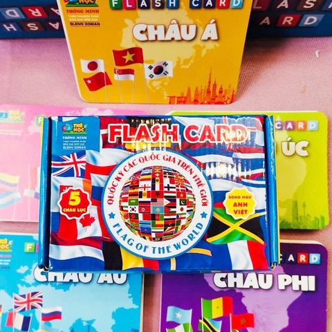 Bộ thẻ học Flash card cờ các nước - Cờ 1