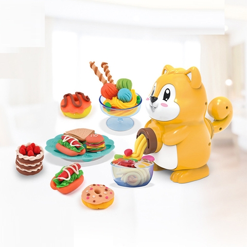 Đồ chơi đất nặn ăn được sóc nâu