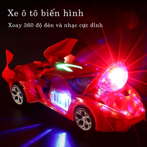 Đồ chơi ô tô phát nhạc xoay 360 độ
