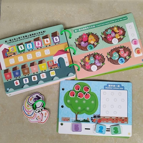 Học liệu bóc dán montessori chủ đề toán học