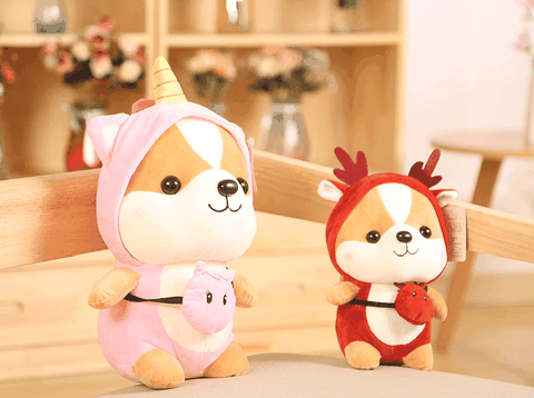 Đồ chơi cho bé chó bông shiba cosplay cute