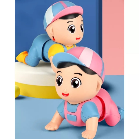 Đồ chơi em bé tập bò bé đội mũ phát nhạc