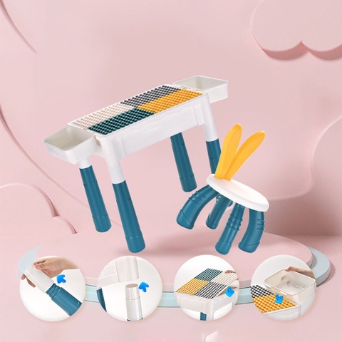 Bộ bàn ghế Lego đa năng cỡ nhỏ kèm 70 chi tiết