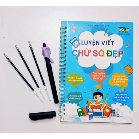 Bộ 3 cuốn sách kèm bút tập viết thần kỳ cho bé