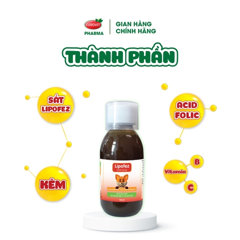 LIPOFEZ SIRO-Siro bổ sung sắt, Vitamin và khoáng chất cho bé