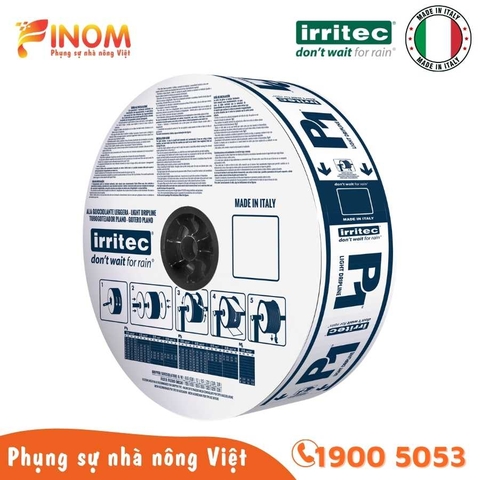 Dây nhỏ giọt P1 Irritec 16mm khoảng cách lỗ 20 cm cuộn 1500 mét