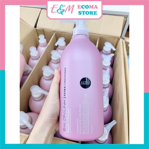 DẦU XẢ SALON LINK EXTRA PHỤC HỒI DƯỠNG TÓC CHO NHUỘM YẾU DỄ GẪY RỤNG GIỮ NẾP MƯỢT TÓC 1000ML NHẬT BẢN ECOMA