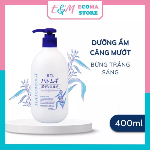 SỮA DƯỠNG THỂ LÀM TRẮNG DA HATOMUGI BODY MILK 400ML