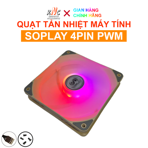 Quạt Tản Nhiệt Máy Tính SoPlay 4Pin PWM Tốc 2200 RPM Kích Thước 12cm