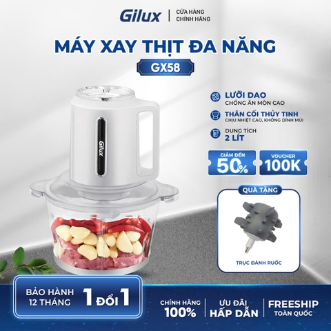 Máy xay thịt Đa Năng Gilux GX58 – Công suất Mạnh Mẽ, Tiện lợi cho mọi Gia Đình
