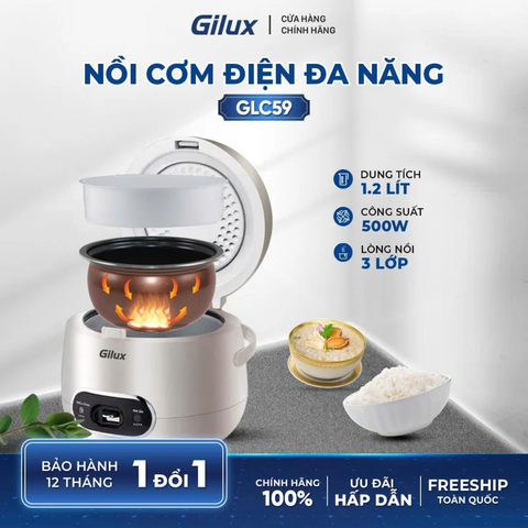 Nồi cơm điện Gilux GLC 59 – Thiết kế nhỏ gọn, tiện lợi cho cuộc sống hiện đại