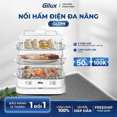Nồi hấp điện đa năng Gilux GLD 99 – Hấp nhanh, ăn lành, giữ trọn dưỡng chất