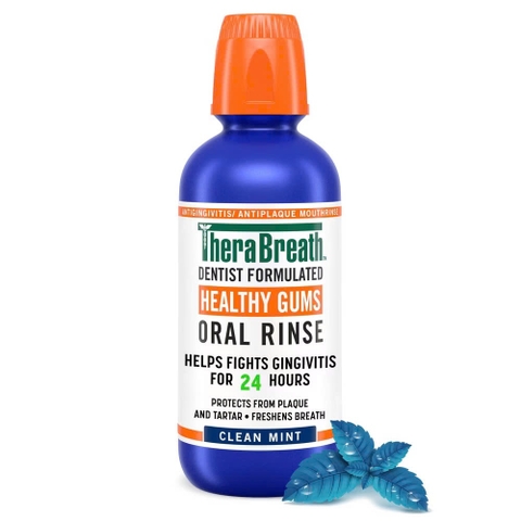 [Hương Clean Mint – Bạc hà sạch mát] Nước súc miệng TheraBreath cho người lớn – Hết hôi miệng, mát miệng, hơi thở thơm lâu