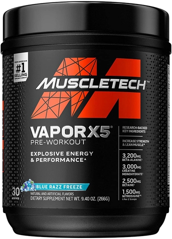 Pre Workout Vapor X5 Muscletech Năng Lượng Bùng Nổ Đập Tan Mệt Mỏi