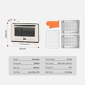 Lò chiên không dầu hơi nước đa năng Elmich AFE-3944 20 lít
