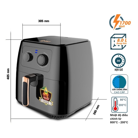 Nồi chiên không dầu Comet 6.2L CM6855