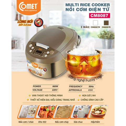 Nồi Cơm Điện Tử Comet CM8087 - 1.8 Lít