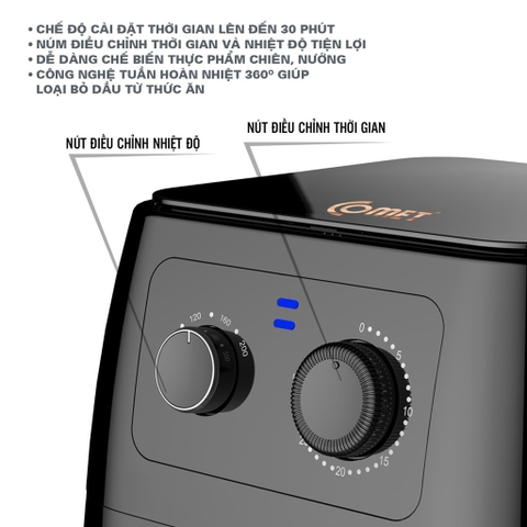 Nồi chiên không dầu Comet 6.2L CM6855