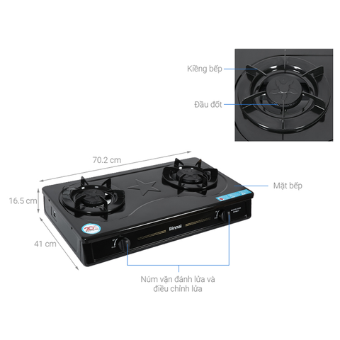 Bếp gas đôi Rinnai RV-MC27BE