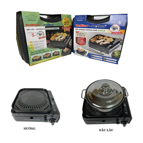 Bếp nướng không khói Namilux EVS-2 GS3123PF (kèm 2 vỉ nướng)