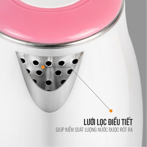 Ấm đun nước siêu tốc Smartcook (Elmich) 1,5L 1.5 Lít KES-3862
