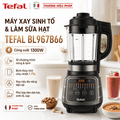 Máy xay sinh tố và làm sữa hạt Tefal BL967B66 1300W