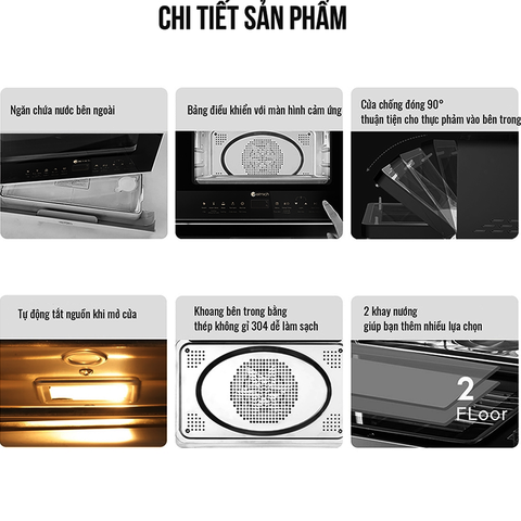 LÒ CHIÊN KHÔNG DẦU HƠI NƯỚC ĐA NĂNG ELMICH AFE-3944