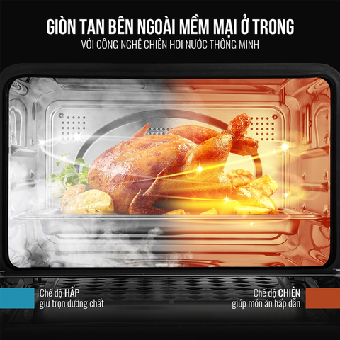 LÒ CHIÊN KHÔNG DẦU HƠI NƯỚC ĐA NĂNG ELMICH AFE-3944
