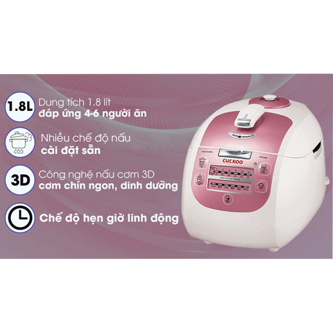 Nồi cơm Áp suất Điện tử Cuckoo CRP-G1015M 1.8L  - Sản xuất tại Hàn Quốc