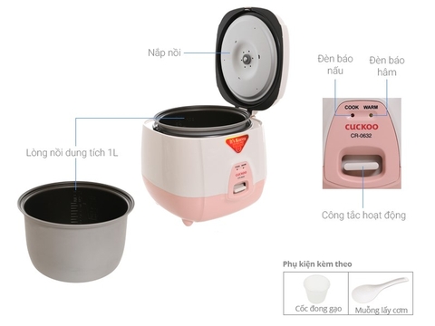 NỒI CƠM ĐIỆN CUCKOO 1.0 LÍT CR-0632 - SẢN XUẤT TẠI HÀN QUỐC