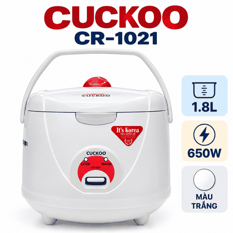 Nồi Cơm Điện Cuckoo CR-1021 1.8L 650W – Nhập Khẩu Hàn Quốc