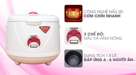 Nồi cơm điện Cuckoo CR-1021 1.8L (Sản xuất tại Hàn Quốc)
