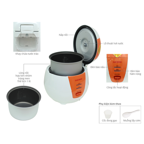 Nồi cơm điện Cuckoo CR-0661 1.08L (Sản xuất tại Hàn Quốc)