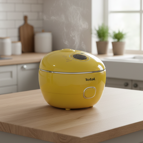 Nồi cơm điện tử Mini Tefal POP RK5352Y0 màu vàng (0.7L) – Nhỏ gọn, nấu đa món