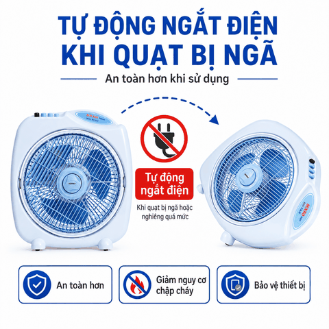 Quạt Bàn Đảo Senko BD1012 40W, Cánh 25cm | TUVINA