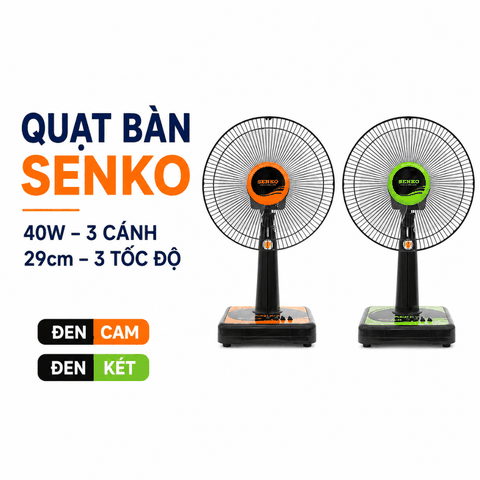 Quạt Bàn Senko B1210 40W – 3 Cánh 29cm, 3 Tốc Độ