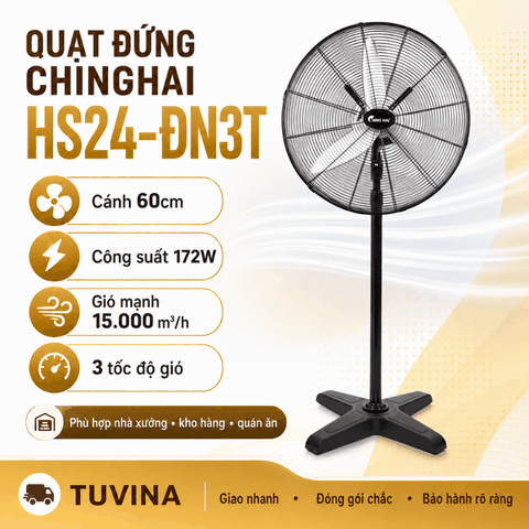 Quạt Đứng ChingHai HS24-ĐN3T Cánh 60cm Công Suất 172W