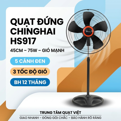 Quạt Đứng ChingHai HS917 45cm 75W Chính Hãng