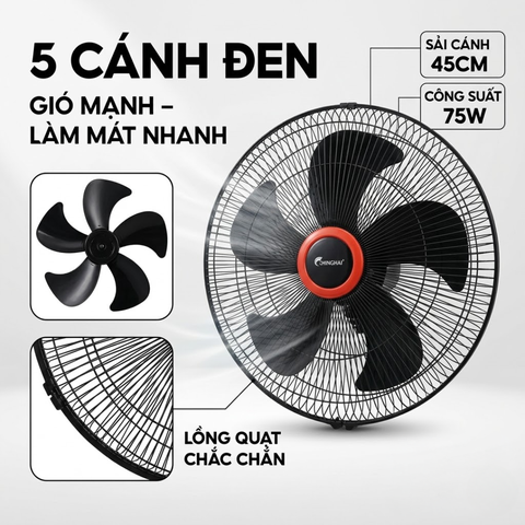 Quạt Đứng ChingHai HS917 45cm 75W Chính Hãng