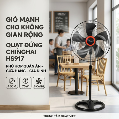 Quạt Đứng ChingHai HS917 45cm 75W Chính Hãng